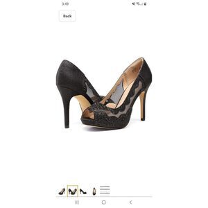 New Size 5 Dream Pairs Black Divine01 Peep Toe High Stiletto Heels Pump Shoes